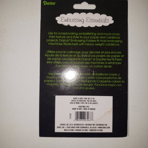 NWT Darice Embossing Folder - Christmas Tree Embossing Folder Sealed - Picture 2 of 2
